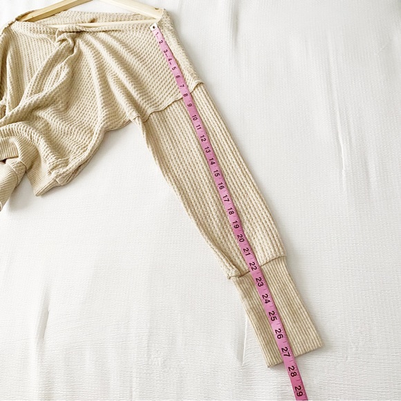 Treasure & Bond Draped Front Drop Sleeve Waffle Top - Picture 6 of 8